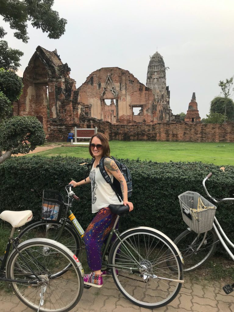 Mit dem Fahrrad durch Ayutthaya