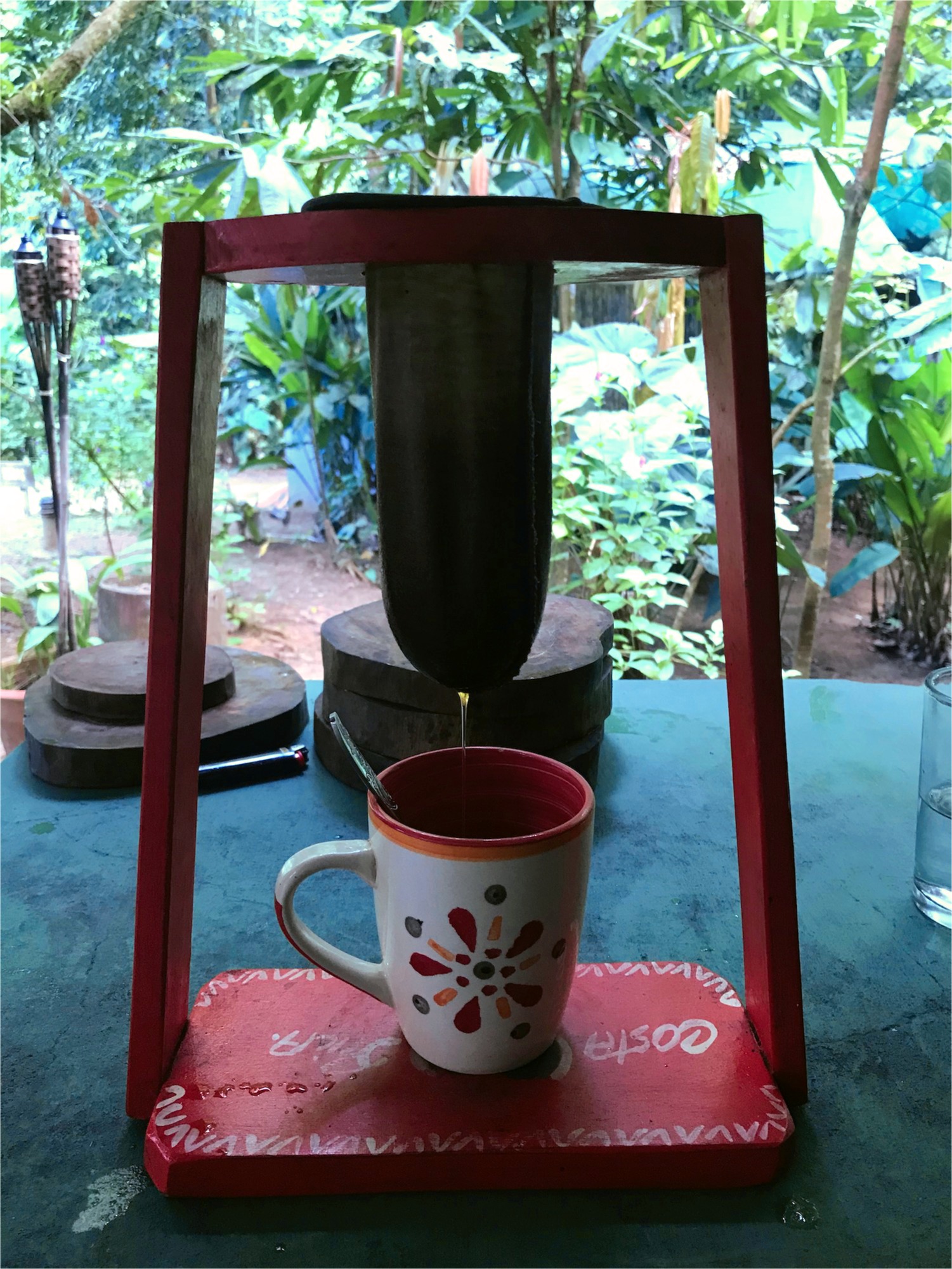 Traditioneller Kaffeemacher ind Costa Rica