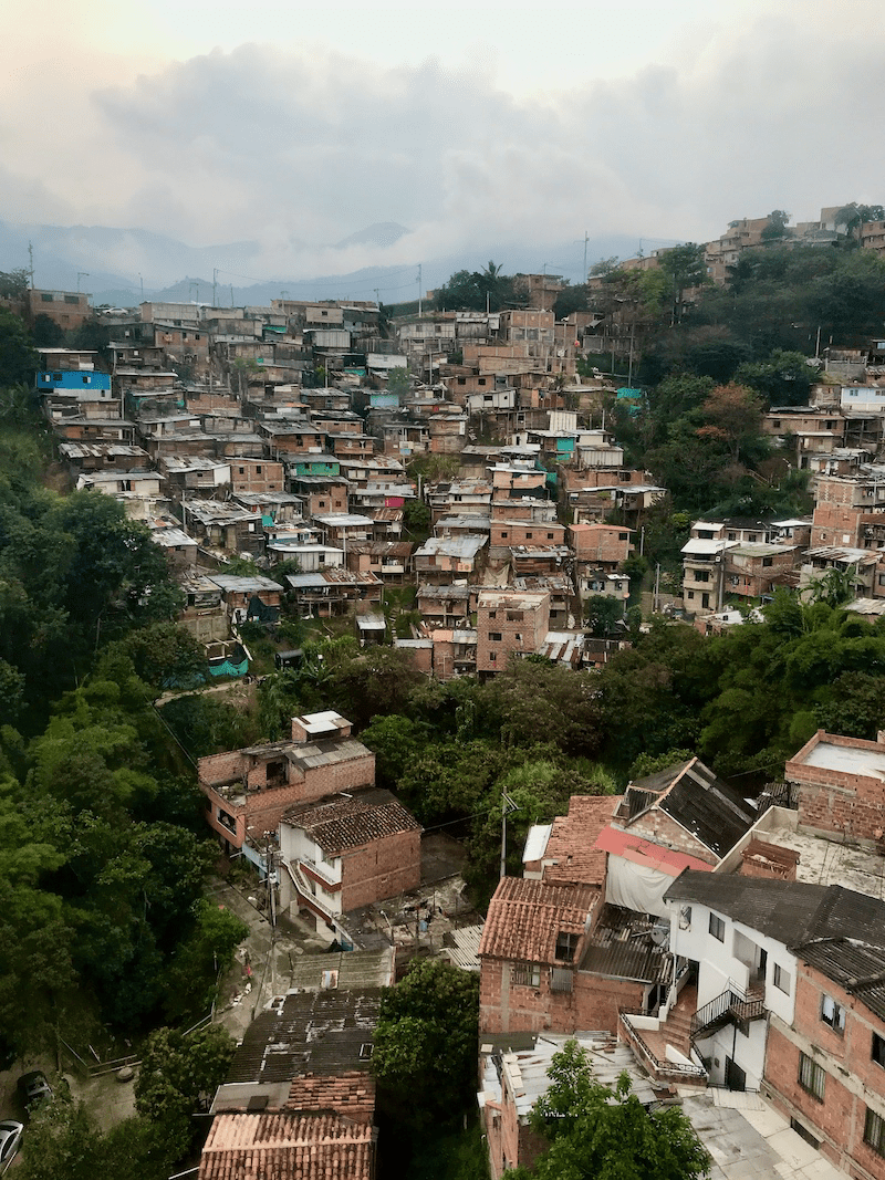 Blick auf Favela Medellín