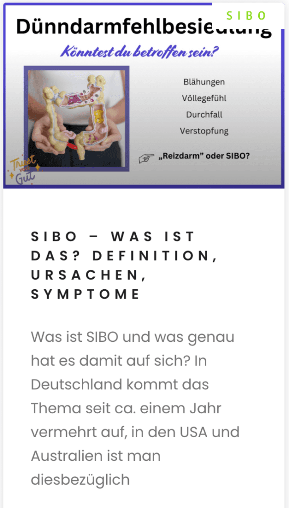 SIBO Ursachen Symptome