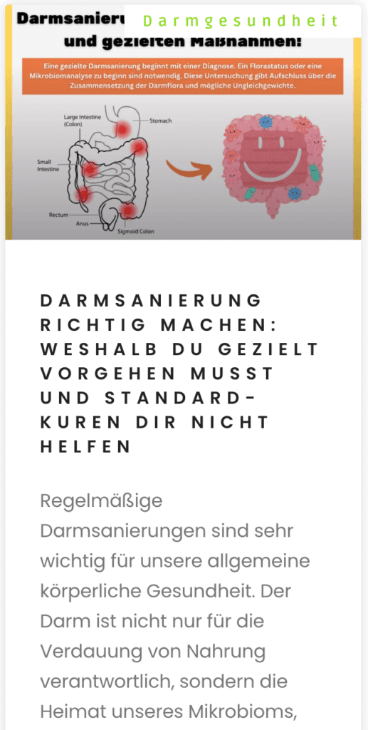 Darmsanierung richtig machen