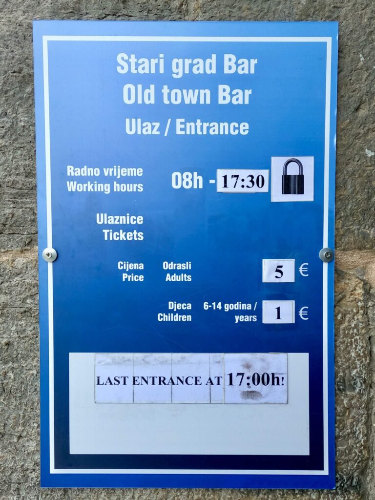 Eintrittspreise Stari Grad Bar