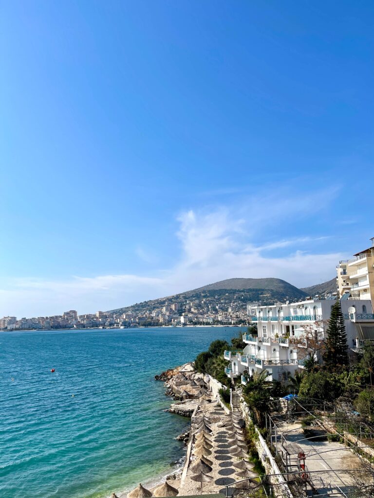Blick auf Saranda Albanien
