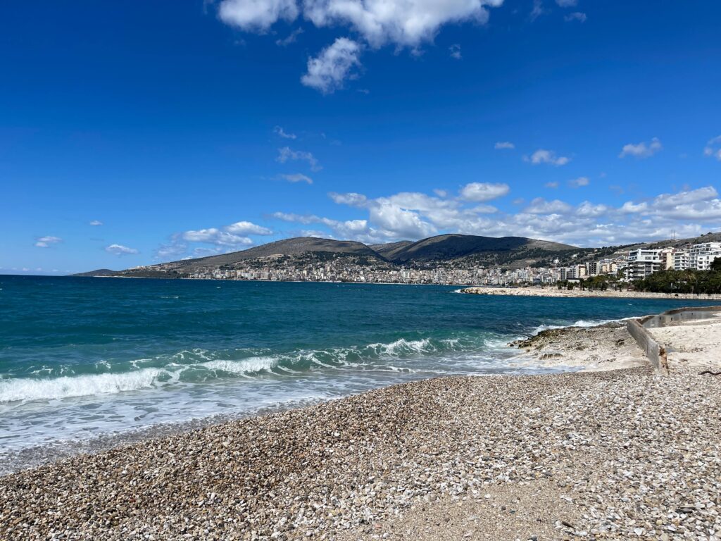 Blick auf Saranda, Albanien